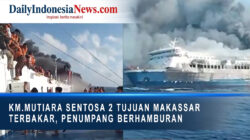 KM.mutiara sentosa 2 Tujuan Makassar Terbakar, Penumpang Berhamburan